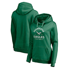 Philadelphia Eagles Women's Gridiron Classics Vintage Arch Pullover Hoodie - Kelly Green - Fanatics