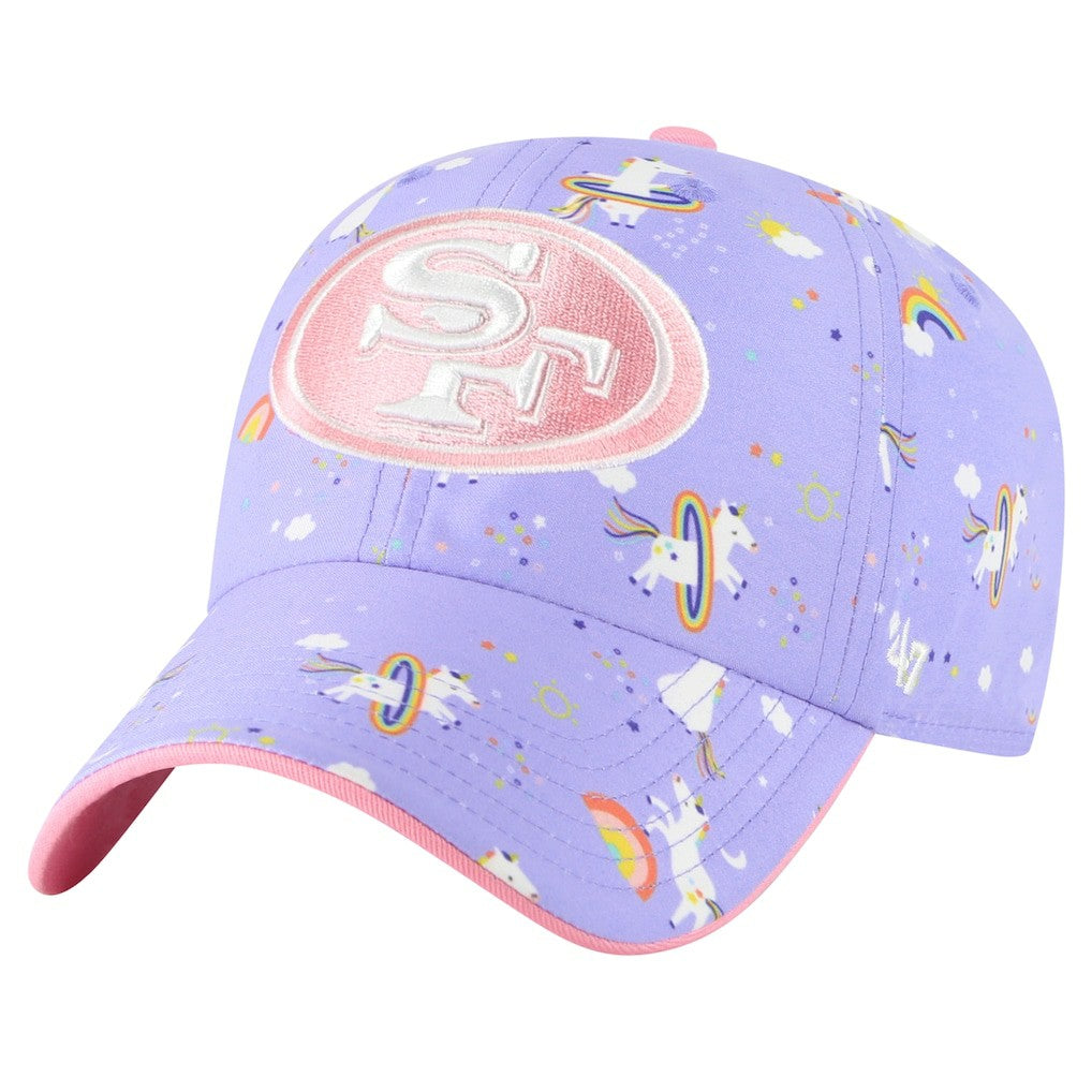 San Francisco 49ers '47 Girls Preschool Unicorn Clean Up Adjustable Hat - Lavender - 47 brand