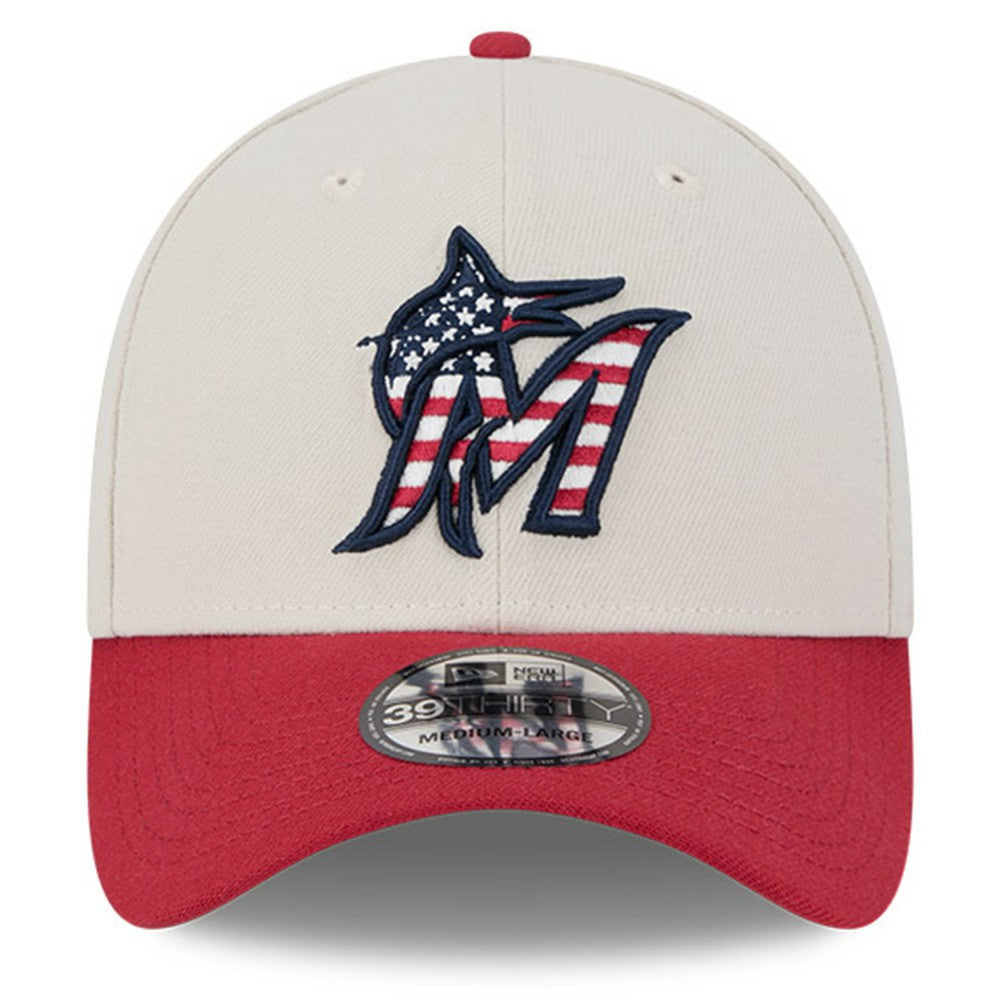 Miami Marlins New Era 2024 Fourth of July 39THIRTY Flex Hat Discount