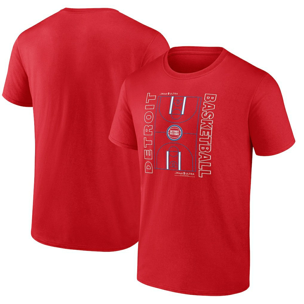 Detroit Pistons Michelob Ultra Full Court T-Shirt - Red