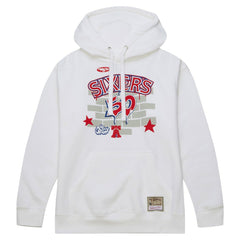 Mitchell & Ness Philadelphia 76ers x Tats Cru Hardwood Classics Brick Pullover Hoodie White