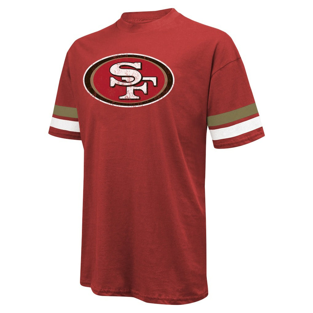 Nick Bosa San Francisco 49ers Majestic Threads Name & Number Oversized Fit T-Shirt - Scarlet - NFL