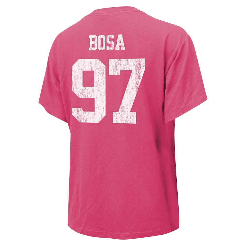 Nick Bosa San Francisco 49ers Majestic Threads Women's Name & Number T-Shirt - Pink - NFL
