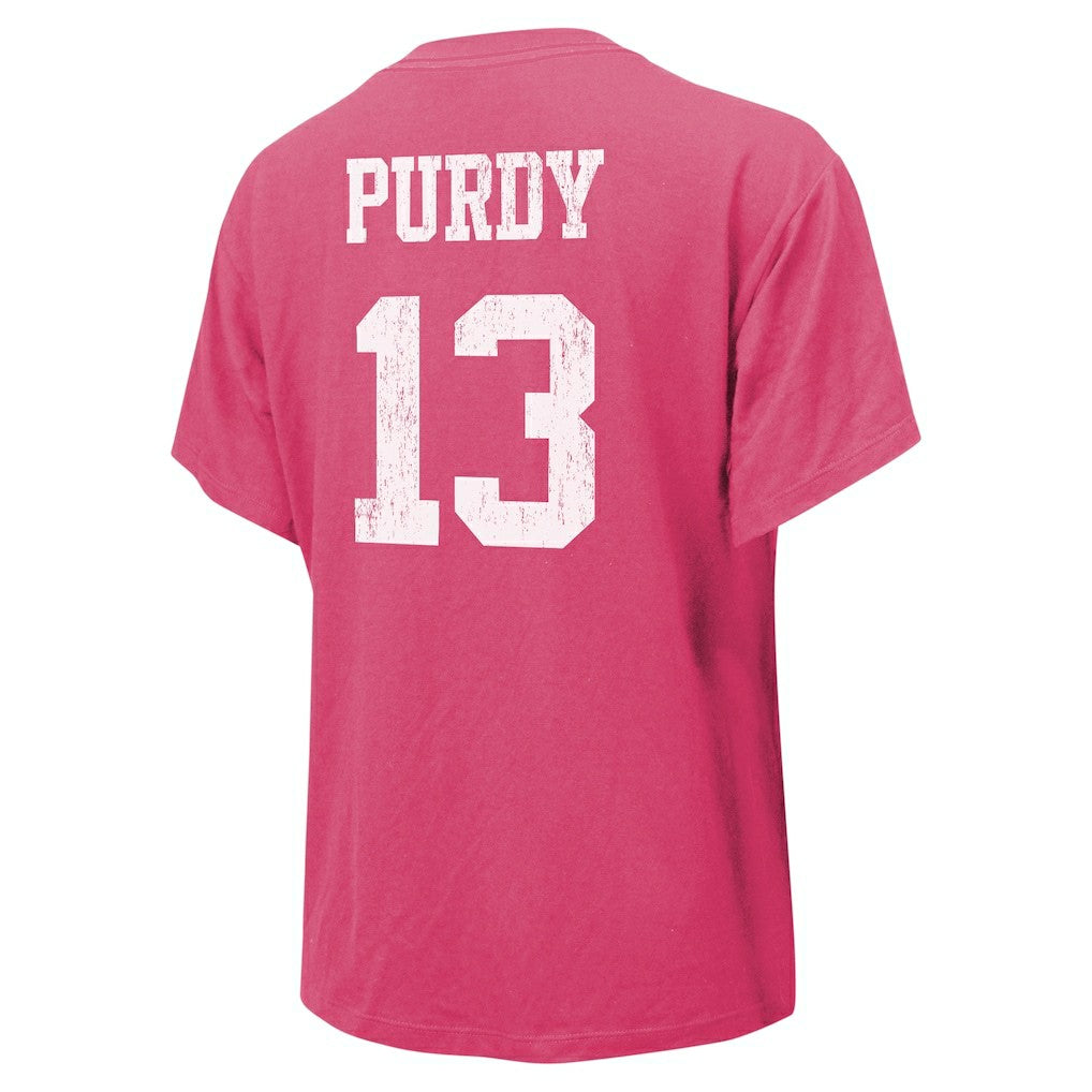 Brock Purdy San Francisco 49ers Majestic Threads Women's Name & Number T-Shirt - Pink - NFL
