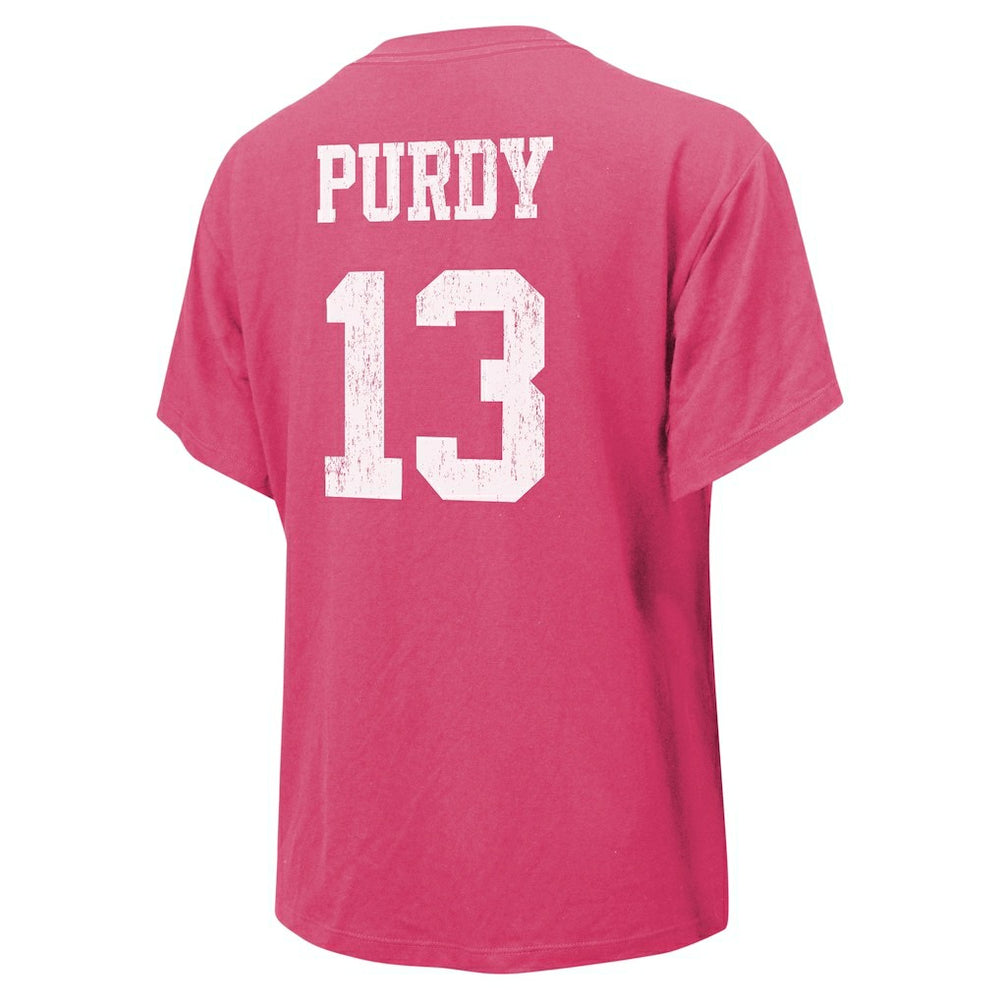 Brock Purdy San Francisco 49ers Majestic Threads Women's Name & Number T-Shirt - Pink - NFL