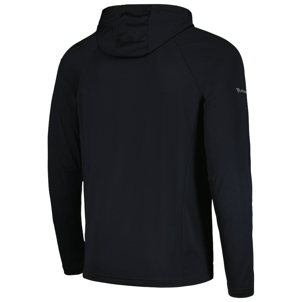 Brooklyn Nets Levelwear Zander Hoodie Raglan Quarter-Zip Top Black