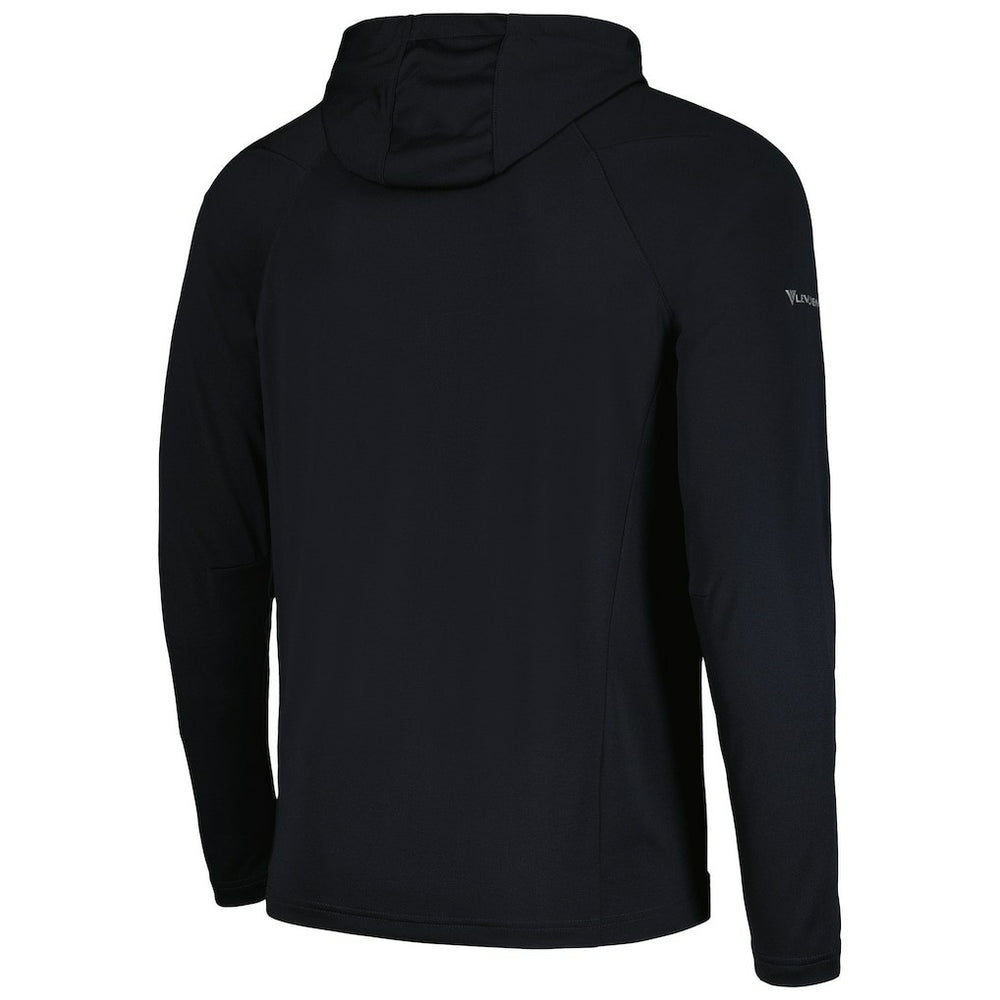 Philadelphia 76ers Levelwear Zander Hoodie Raglan Quarter-Zip Top Black