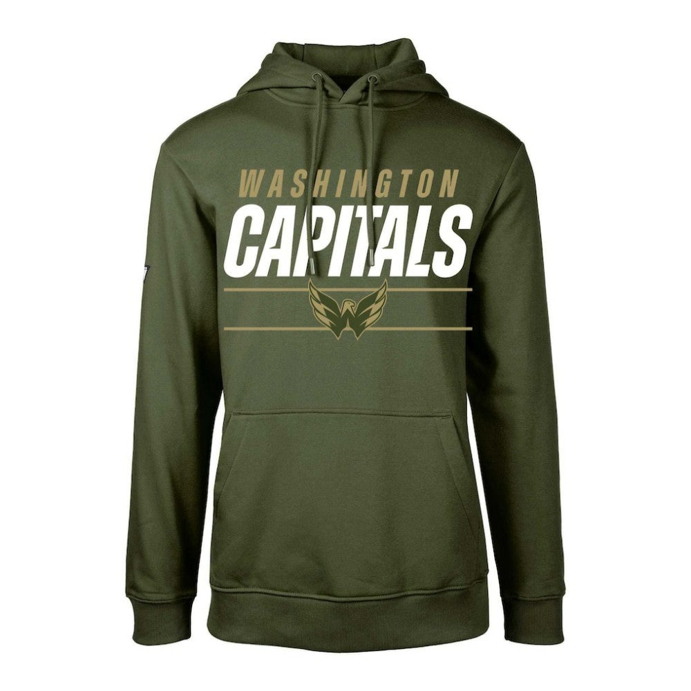 Washington Capitals Levelwear Youth Podium Fleece Pullover Hoodie - Olive | NHL online