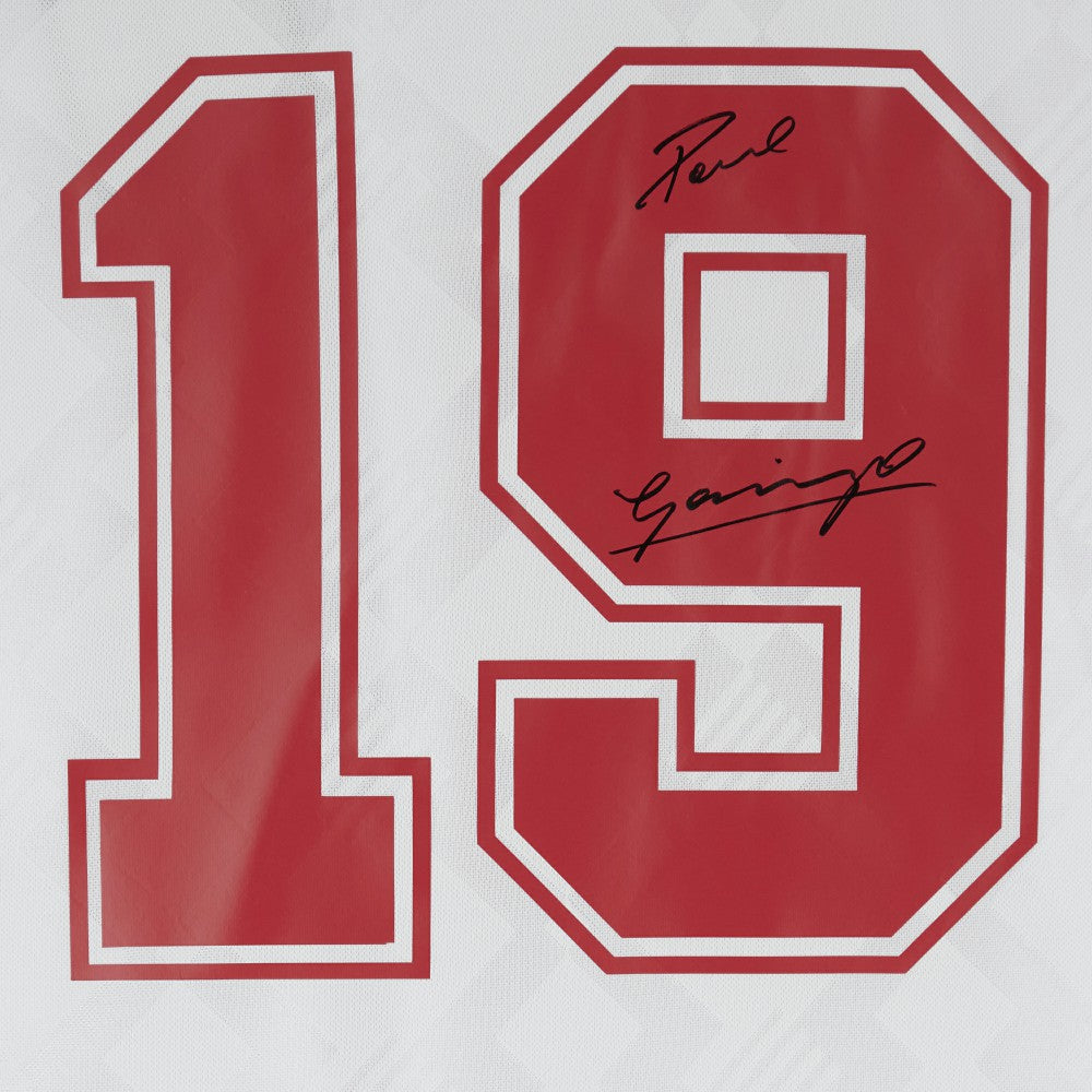Fanatics - Paul Gascoigne England National Team Autographed 1990 Home Jersey