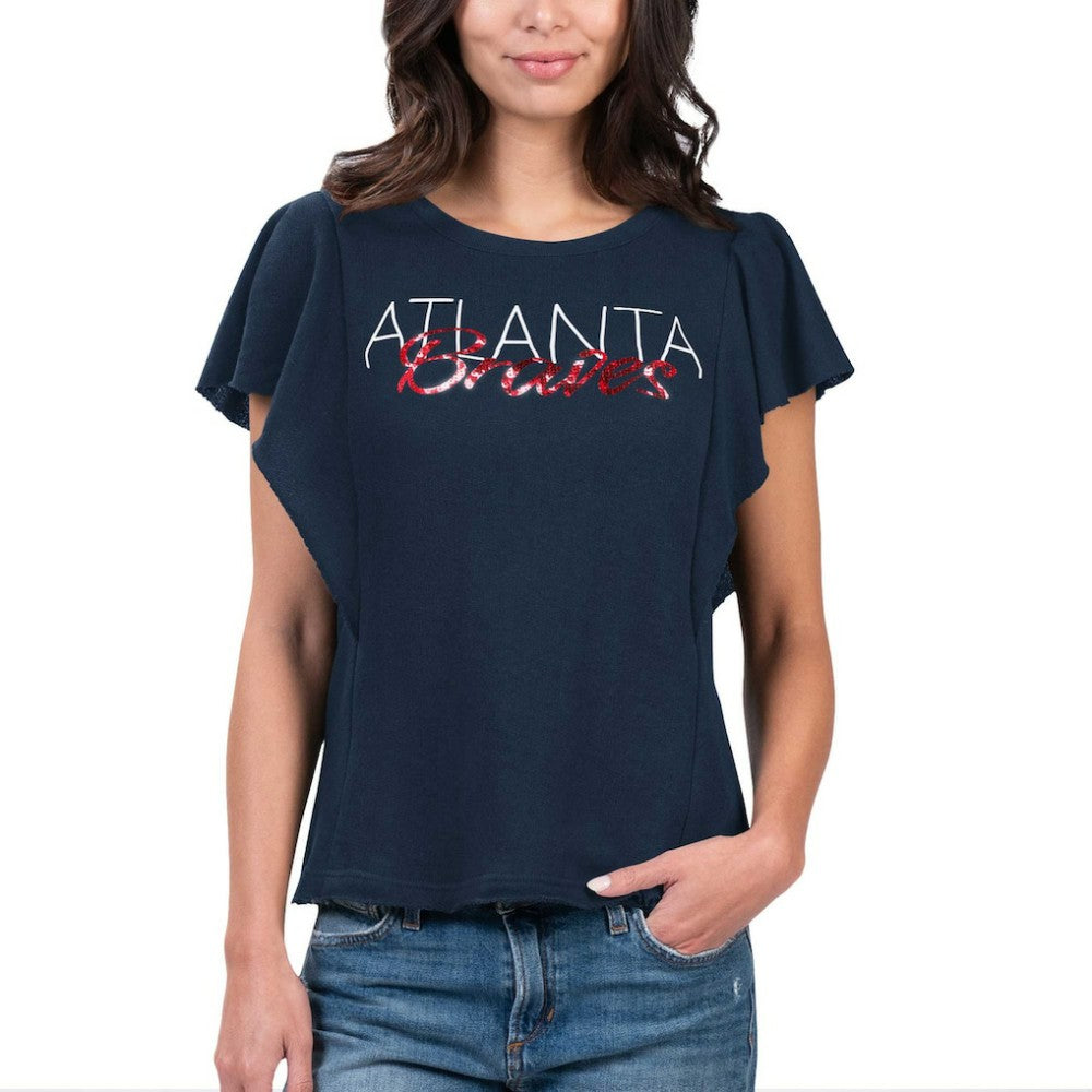 Atlanta Braves G-III 4Her by Carl Banks Women's Crowd Wave T-Shirt Discount