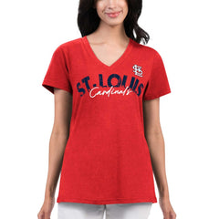 St. Louis Cardinals G-III 4Her by Carl Banks Women's Key Move V-Neck T-Shirt Outlet