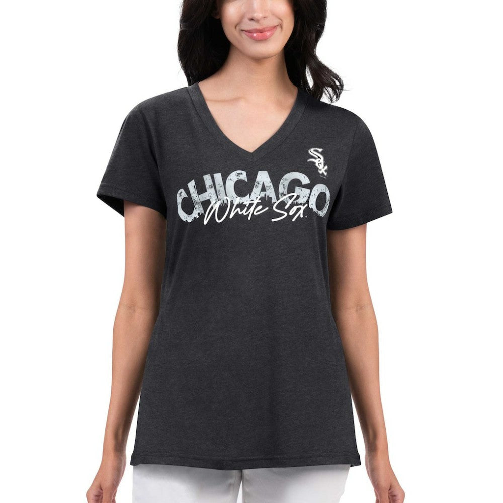 Chicago White Sox G-III 4Her by Carl Banks Women's Key Move V-Neck T-Shirt Discount