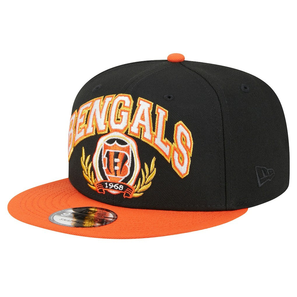 Cincinnati Bengals New Era Team Establish 9FIFTY Snapback Hat - Black/Orange - NFL