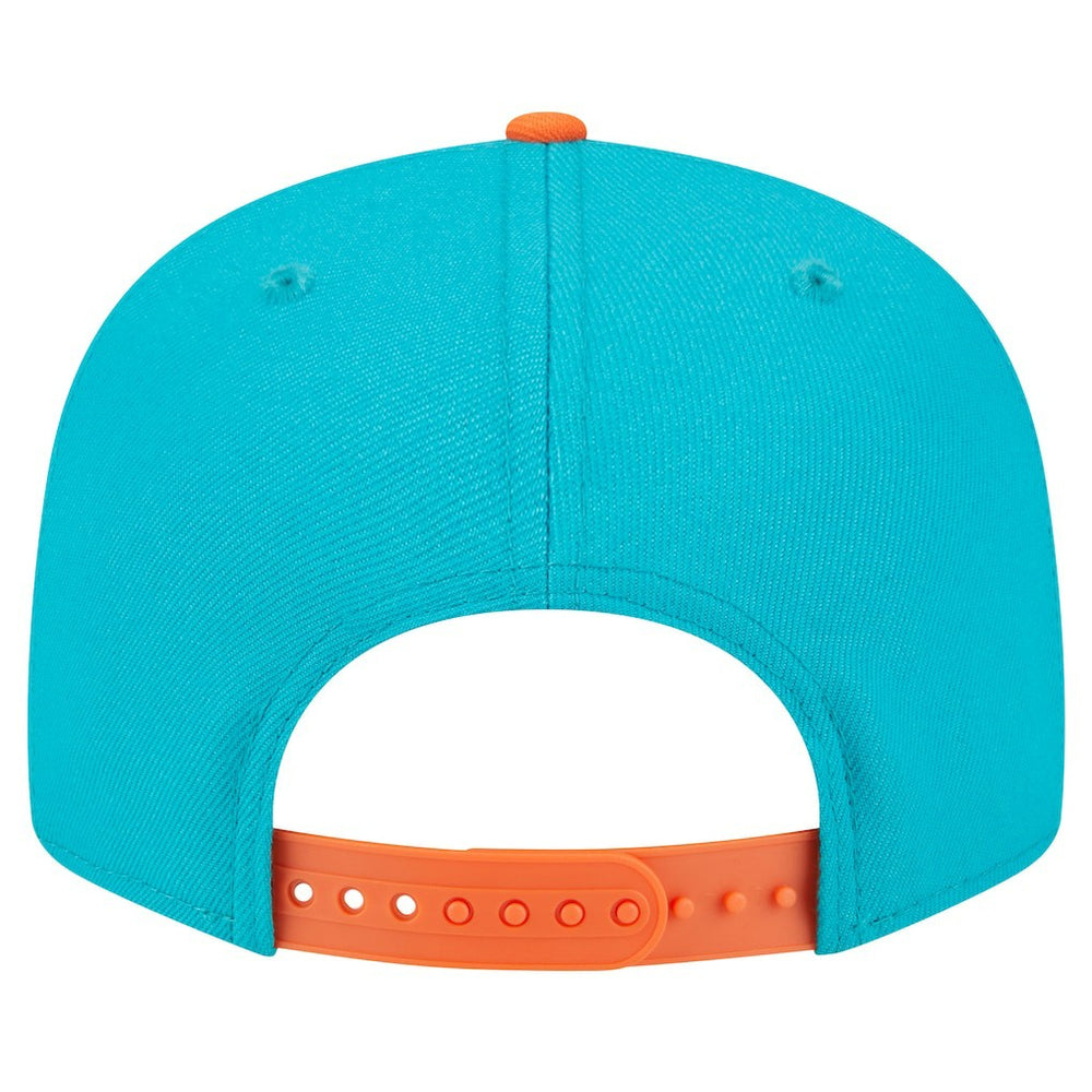 Miami Dolphins New Era Team Establish 9FIFTY Snapback Hat - Aqua/Orange - NFL