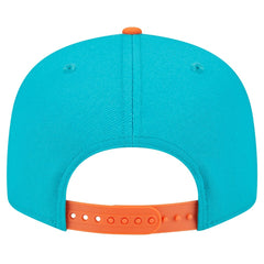 Miami Dolphins New Era Team Establish 9FIFTY Snapback Hat - Aqua/Orange - NFL