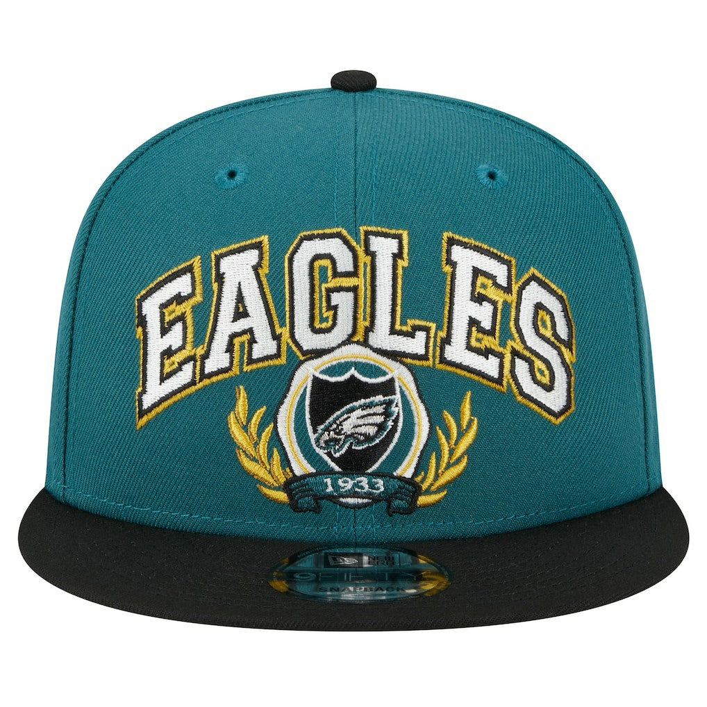 Philadelphia Eagles New Era Team Establish 9FIFTY Snapback Hat - Midnight Green/Black - NFL