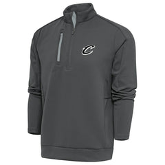 Cleveland Cavaliers Antigua Metallic Logo Generation Quarter-Zip Top Pewter