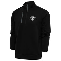 New Era New York Knicks Antigua Metallic Logo Generation Quarter-Zip Top Black