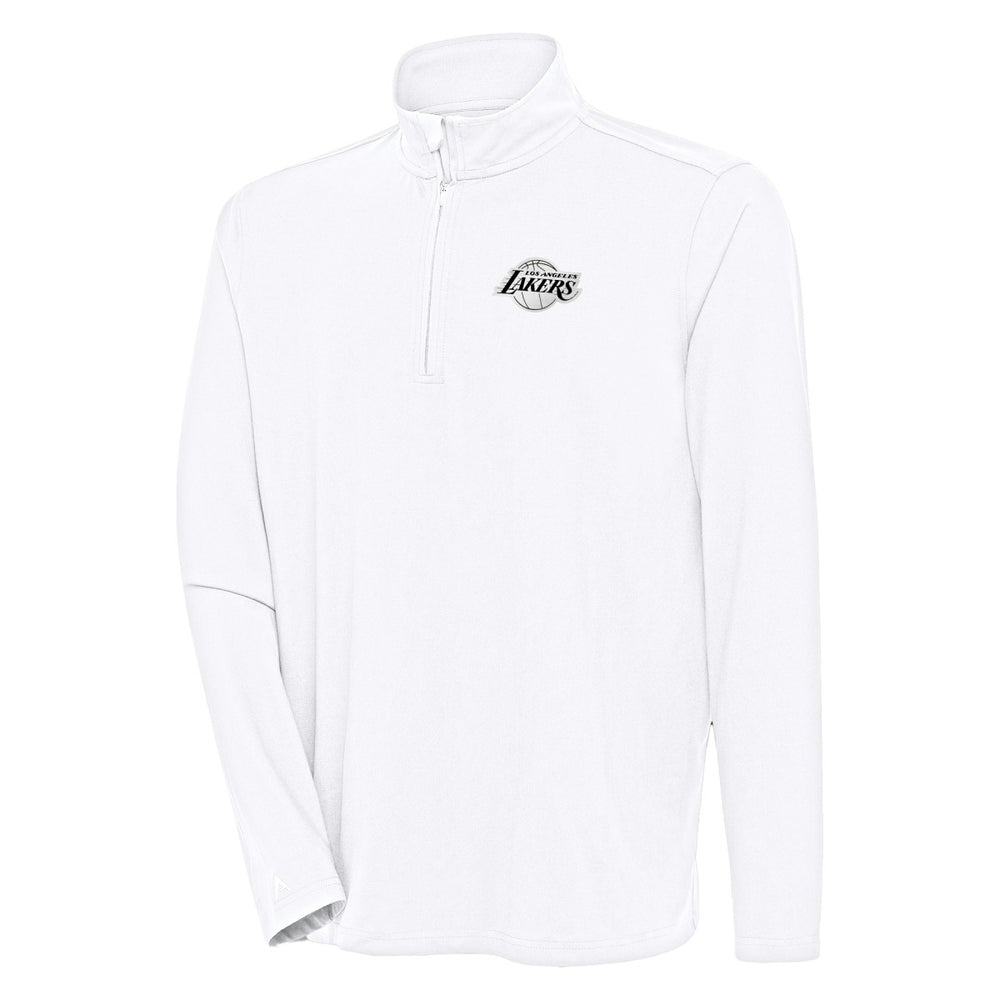 Los Angeles Lakers Antigua Hunk Quarter-Zip Top White