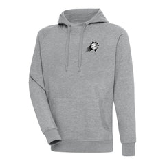 Phoenix Suns Antigua Metallic Logo Victory Raglan Pullover Hoodie Heather Gray