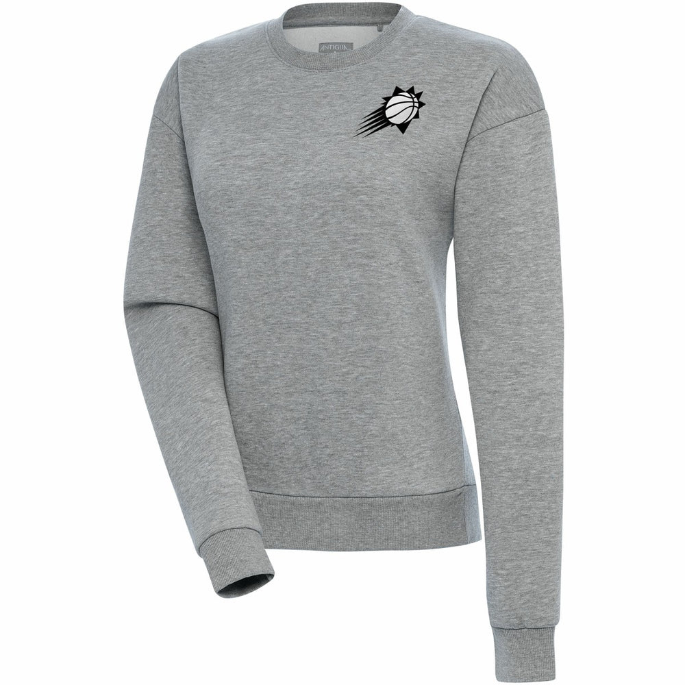 Phoenix Suns Antigua Women's Brushed Metallic Victory Pullover Sweatshirt - Heather Gray