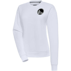 Golden State Warriors Antigua Women's Brushed Metallic Victory Pullover Sweatshirt - White