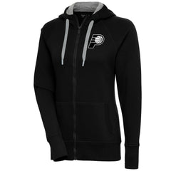 Indiana Pacers Antigua Women's Brushed Metallic Victory Full-Zip Hoodie - Black