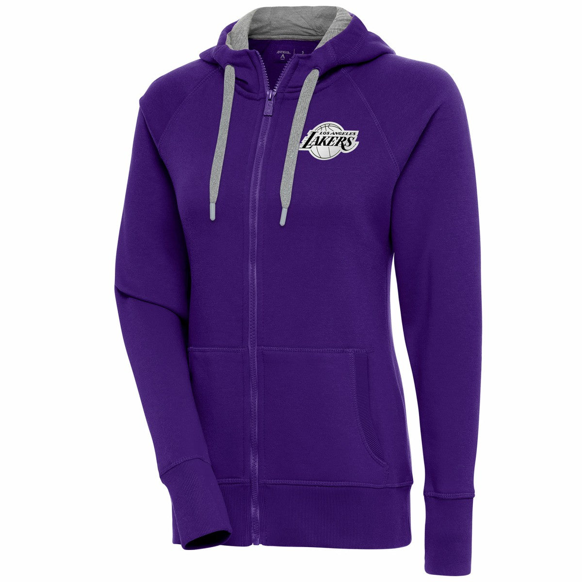 Los Angeles Lakers Antigua Women's Brushed Metallic Victory Full-Zip Hoodie - Purple