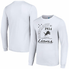 Detroit Lions Starter Arch City Long Sleeve T-Shirt - White - NFL