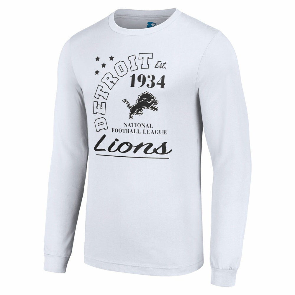 Detroit Lions Starter Arch City Long Sleeve T-Shirt - White - NFL