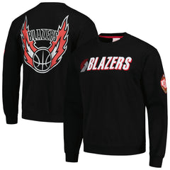 Mitchell & Ness Portland Trail Blazers Hardwood Classics There and Back Pullover Sweatshirt Black