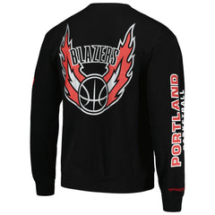 Mitchell & Ness Portland Trail Blazers Hardwood Classics There and Back Pullover Sweatshirt Black