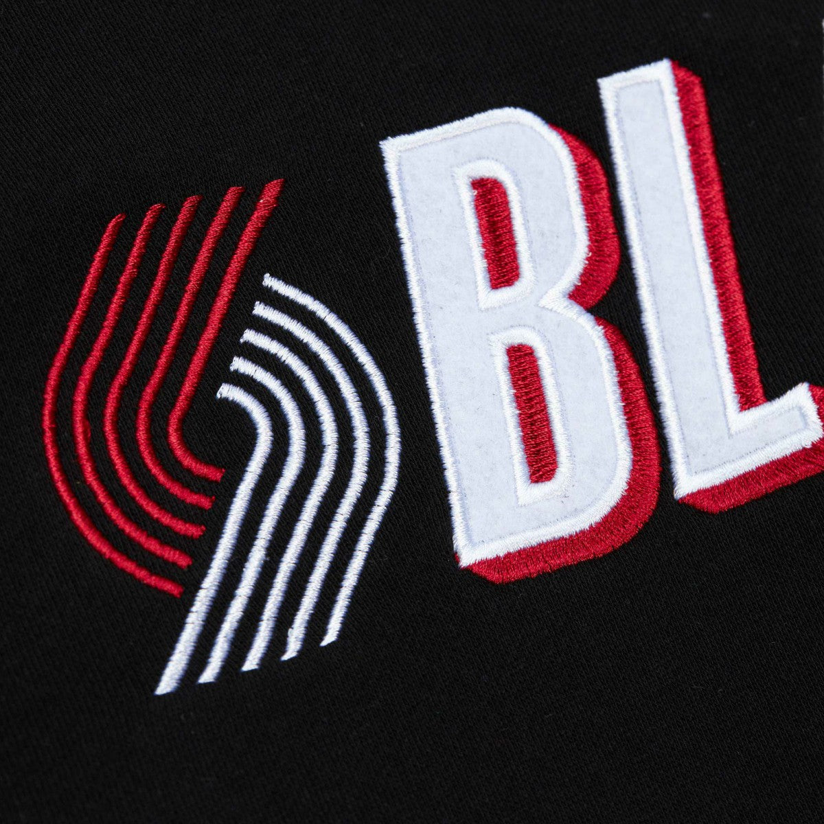 Mitchell & Ness Portland Trail Blazers Hardwood Classics There and Back Pullover Sweatshirt Black