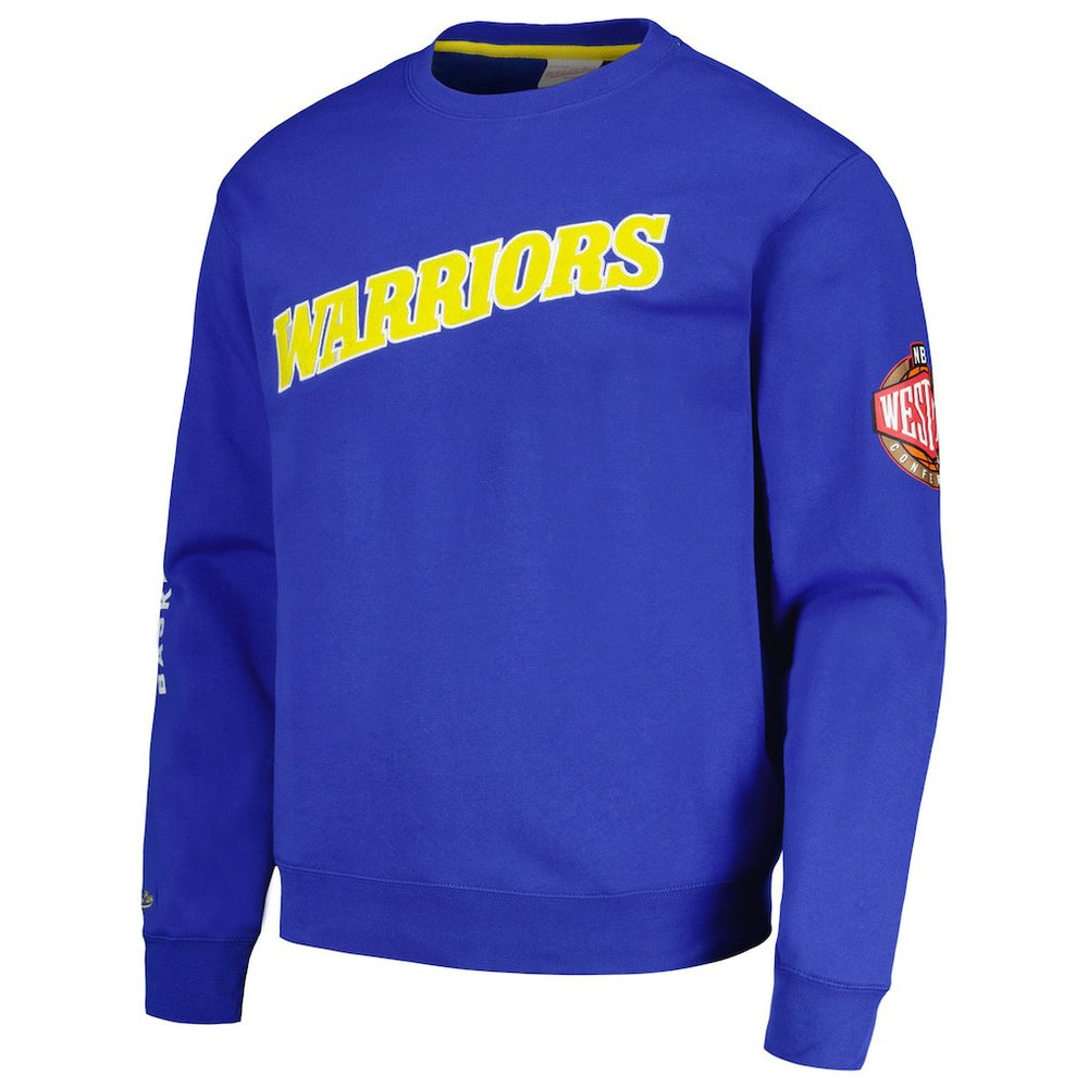 Mitchell & Ness Golden State Warriors Hardwood Classics There and Back Pullover Sweatshirt Royal