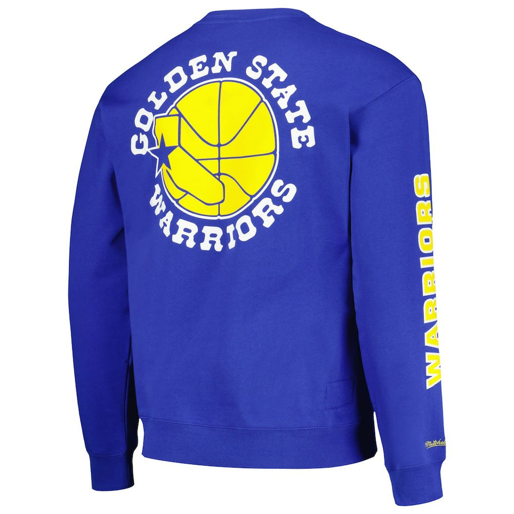 Mitchell & Ness Golden State Warriors Hardwood Classics There and Back Pullover Sweatshirt Royal