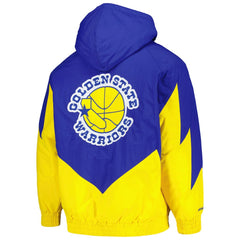 Mitchell & Ness Golden State Warriors Hardwood Classics Retro Quilted Raglan Full-Zip Hoodie Royal