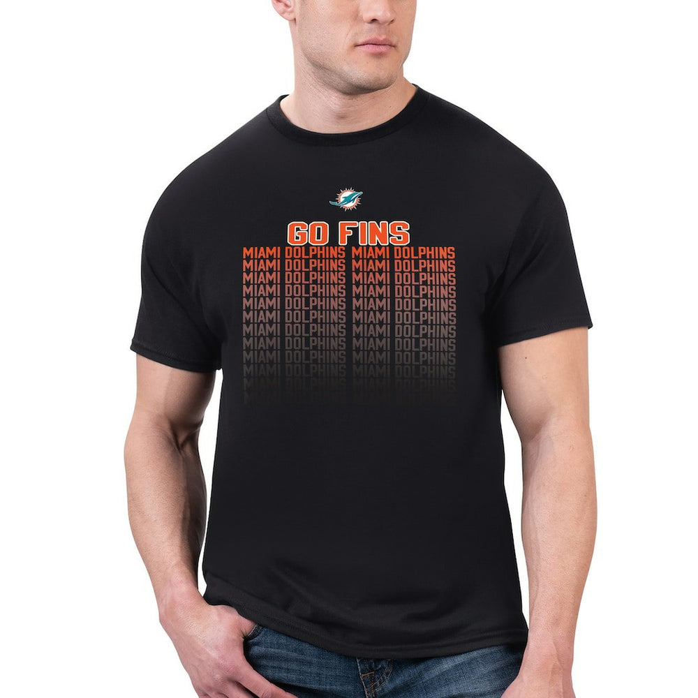 Miami Dolphins Starter Slogan T-Shirt - Black - NFL
