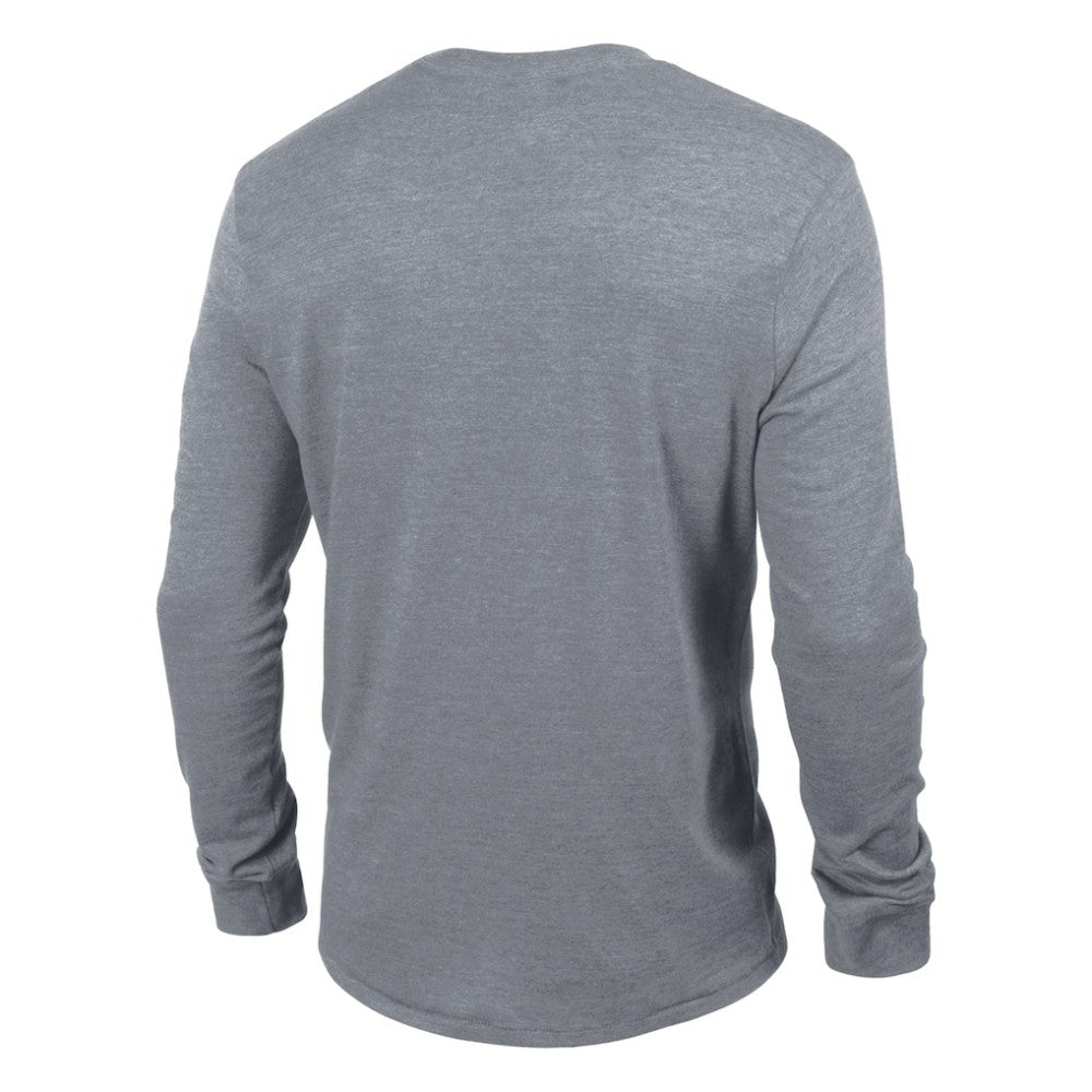 Seattle Kraken Champion Tri-Blend Dual-Stripe Long Sleeve T-Shirt - Heather Gray | NHL Lifestyle