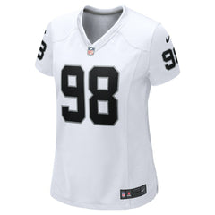 Maxx Crosby Las Vegas Raiders Women's Game Jersey - White - Nike