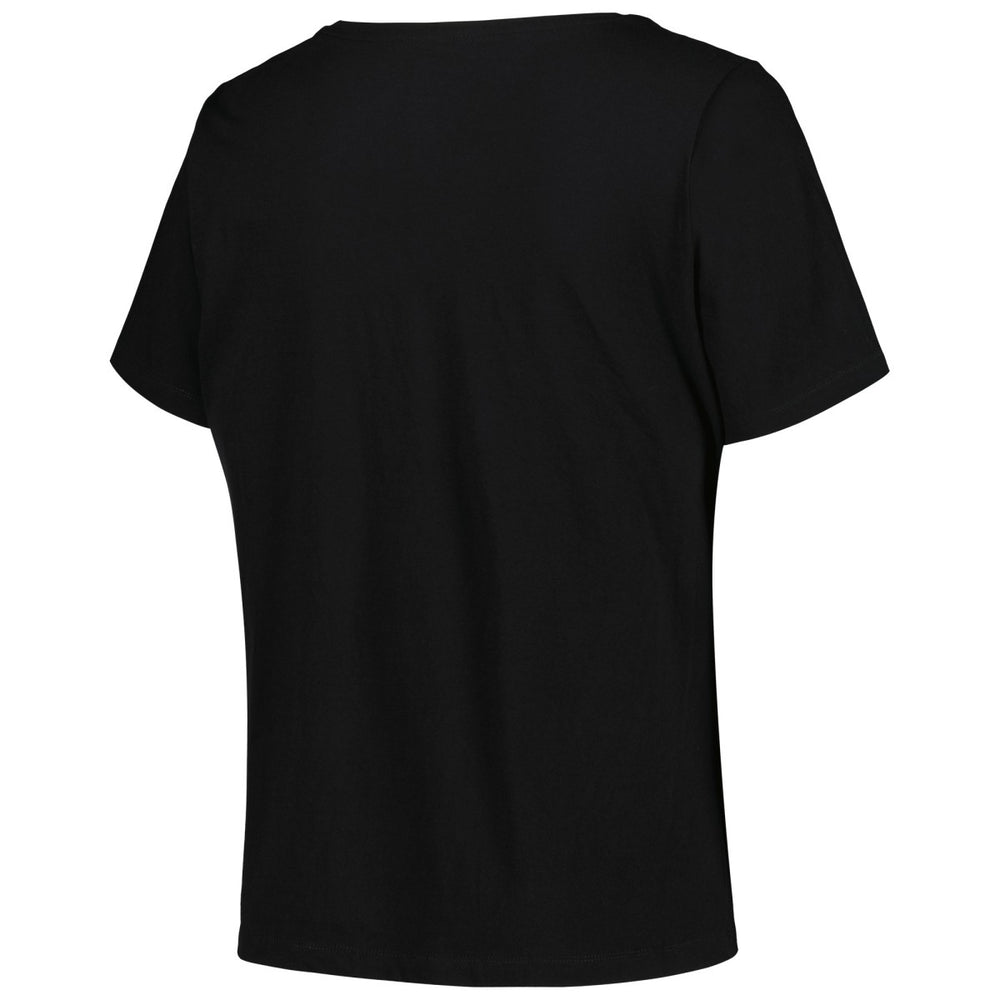 Phoenix Suns Profile Women's Plus Size Arch Over Logo V-Neck T-Shirt Black
