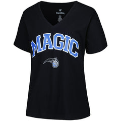 Orlando Magic Profile Women's Plus Size Arch Over Logo V-Neck T-Shirt Black
