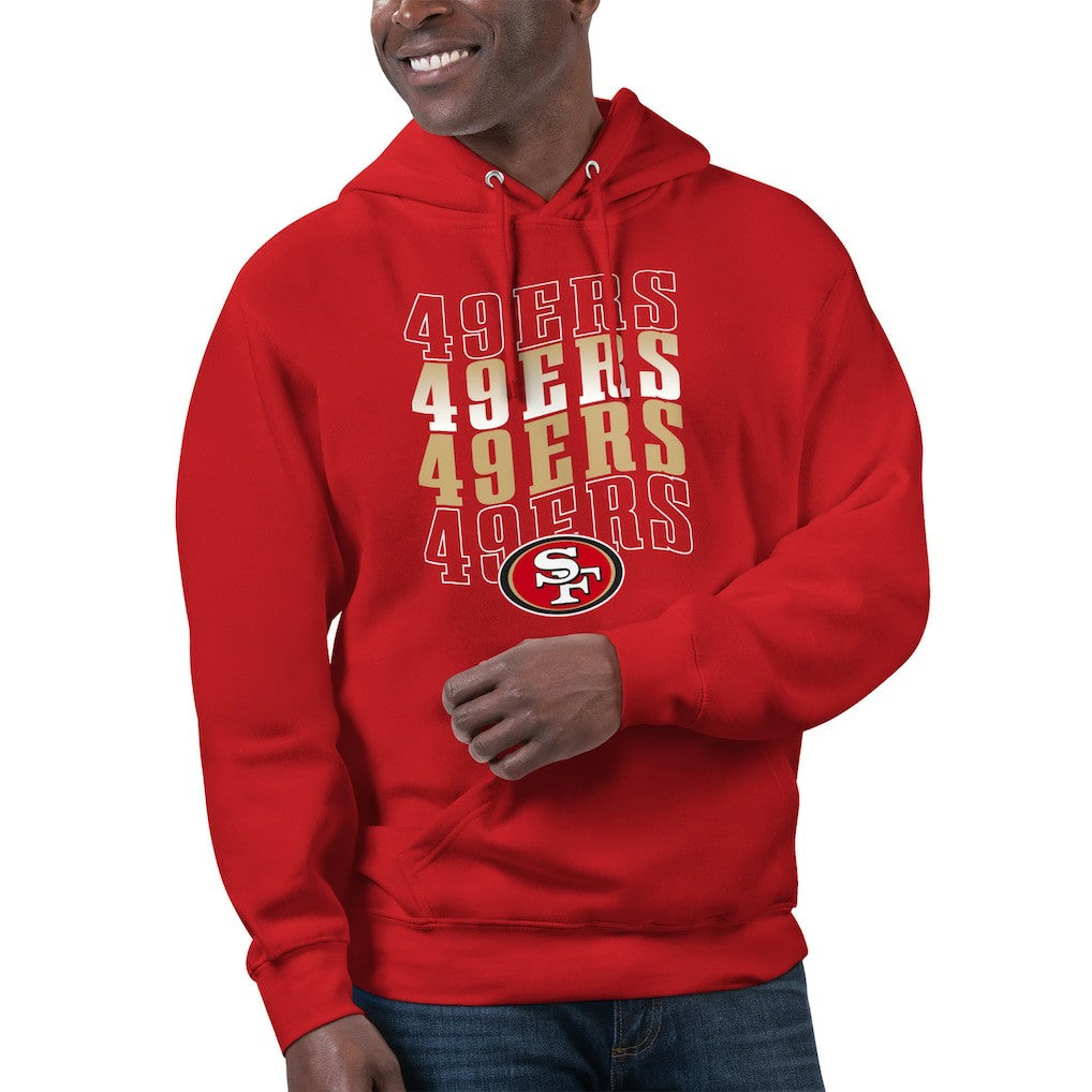 San Francisco 49ers Starter Unisex Name Drop Logo Pullover Hoodie - Scarlet - NFL