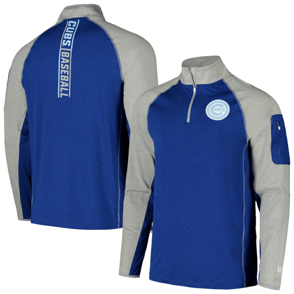 Chicago Cubs New Era Father's Day Raglan Quarter-Zip Top for sale
