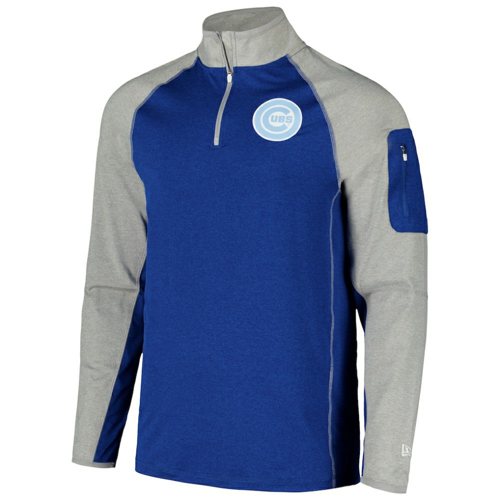 Chicago Cubs New Era Father's Day Raglan Quarter-Zip Top for sale