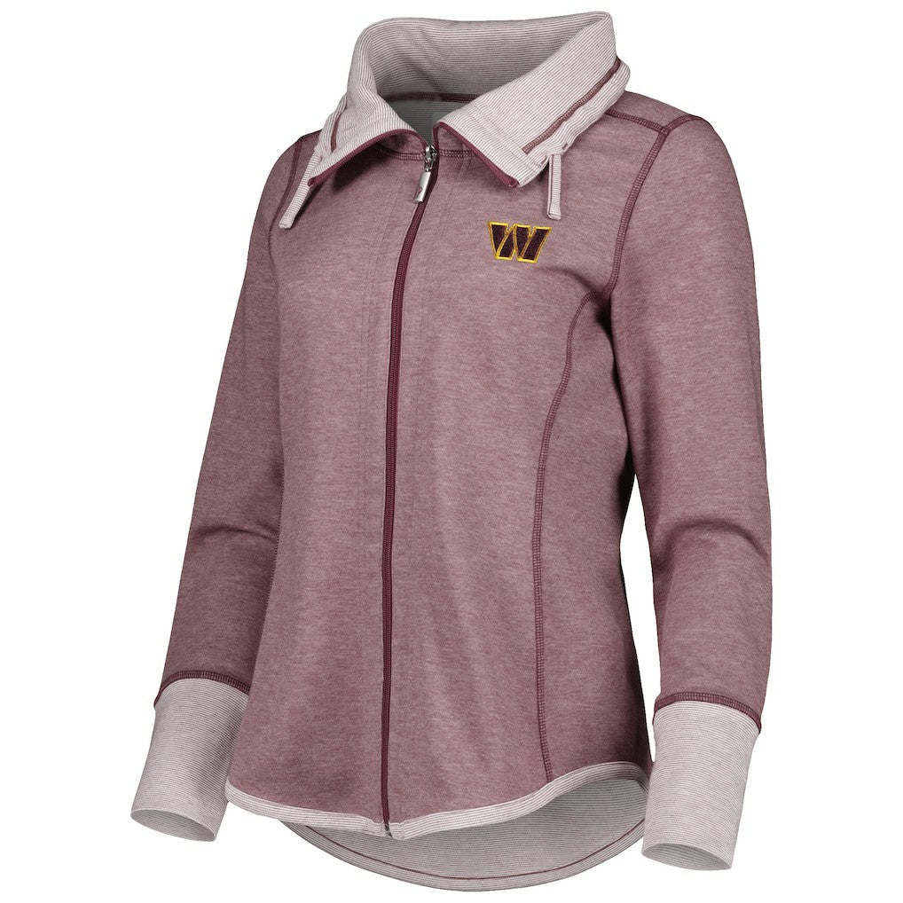 Washington Commanders Women's Sport Sun Fade Full-Zip Sweatshirt - Burgundy - Tommy Bahama