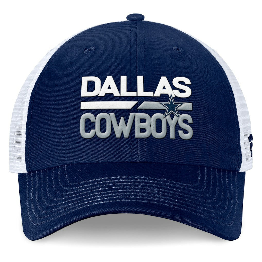 Dallas Cowboys Fundamentals Trucker Adjustable Hat - Navy/White - Fanatics