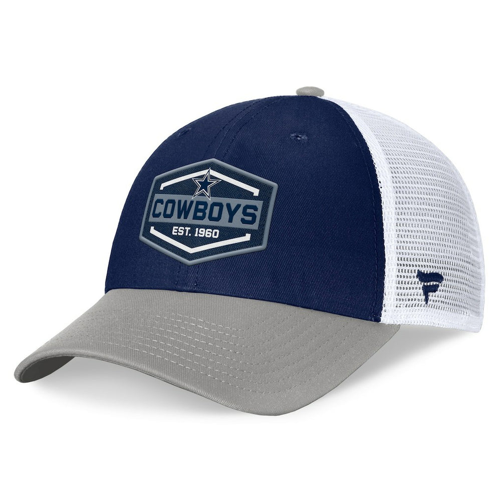 Dallas Cowboys Bench Trucker Adjustable Hat - Navy/Gray - Fanatics