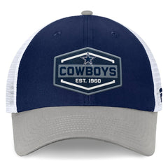Dallas Cowboys Bench Trucker Adjustable Hat - Navy/Gray - Fanatics