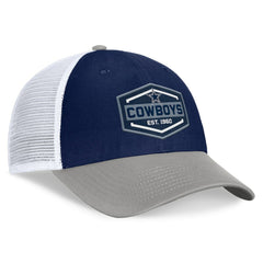 Dallas Cowboys Bench Trucker Adjustable Hat - Navy/Gray - Fanatics