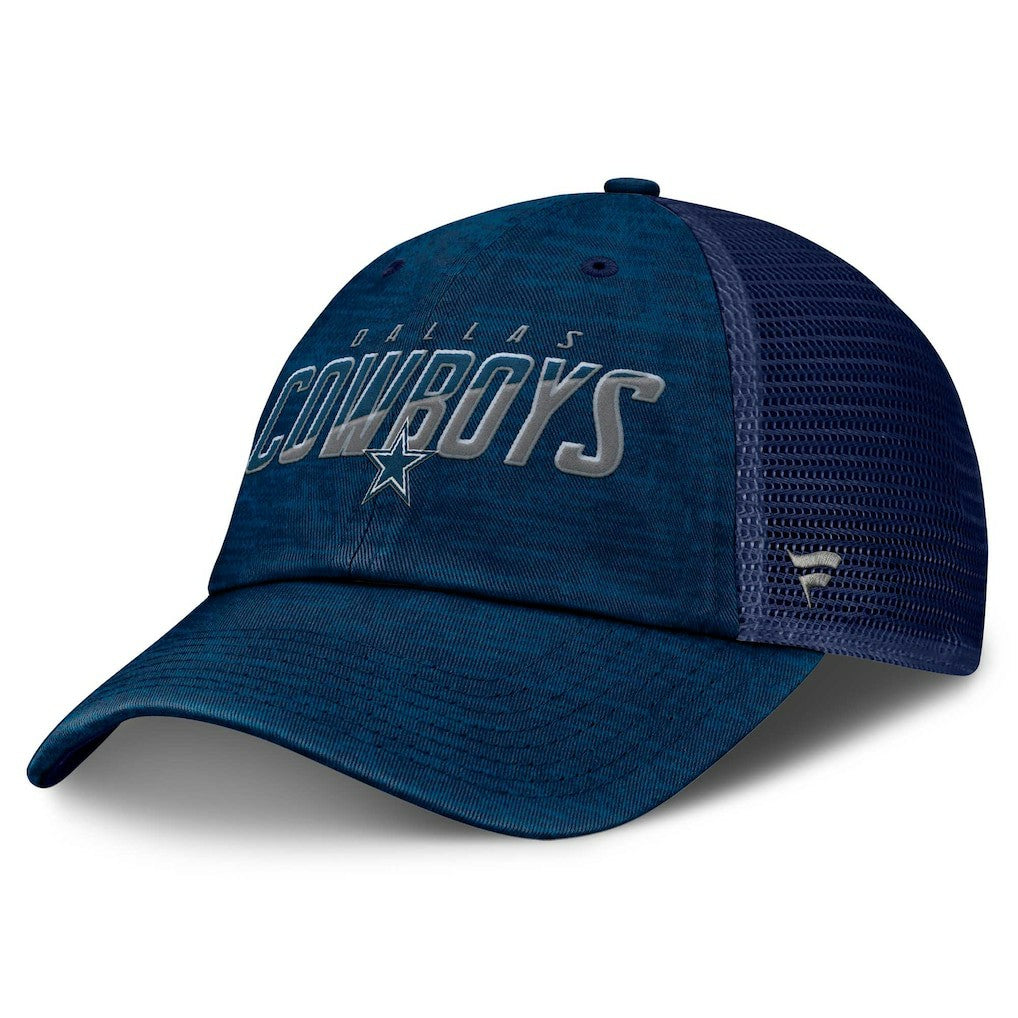 Dallas Cowboys Fundamentals Challenge Trucker Adjustable Hat - Navy - Fanatics
